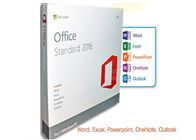 Licencia estándar de la oficina 2016 multi de Languague, caja de la venta al por menor del DVD de Microsoft Office 2016 FPP