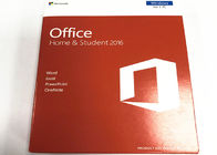 Hogar de Microsoft Office del inglés y llave 2016 del producto del estudiante ninguna caja de la venta al por menor de la versión de Pkc del disco